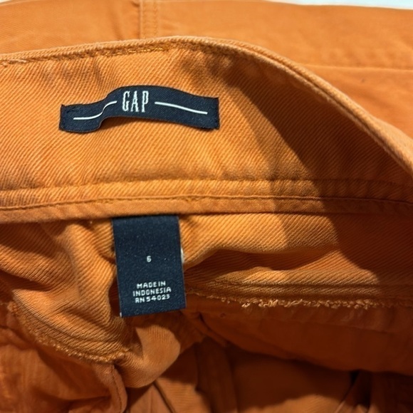 Gap pumpkin, orange cotton mini skirt size 6 - Picture 5 of 6